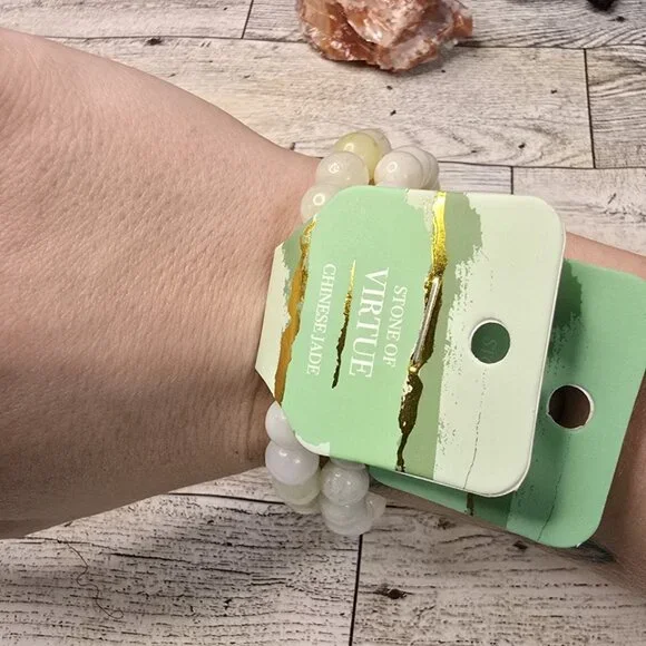 Chinese Jade Crystal Bracelet - Picture 4 of 4